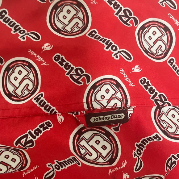 90s Johnny Blaze All Over Print Button Down Shirt XL - Picture 5 of 5